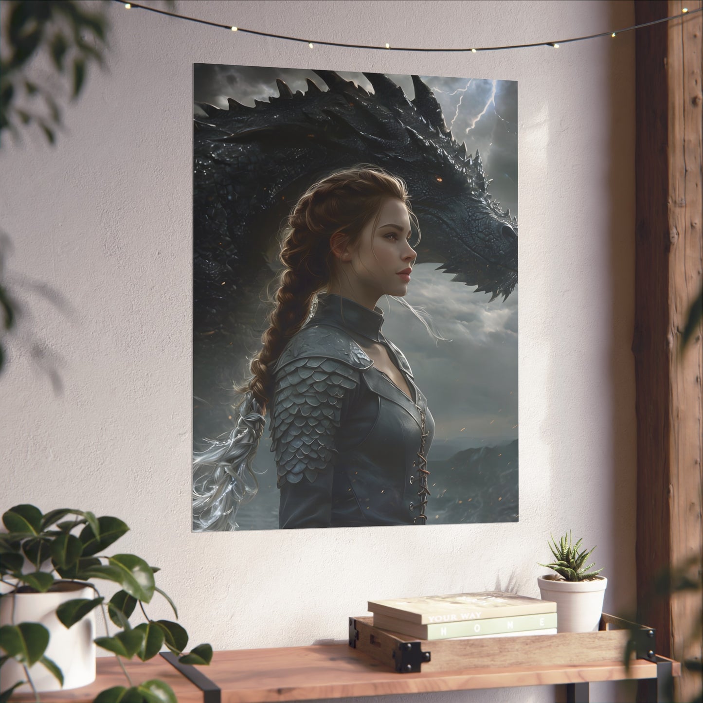 Fourth Wing Art Poster - Violet and Tairn
