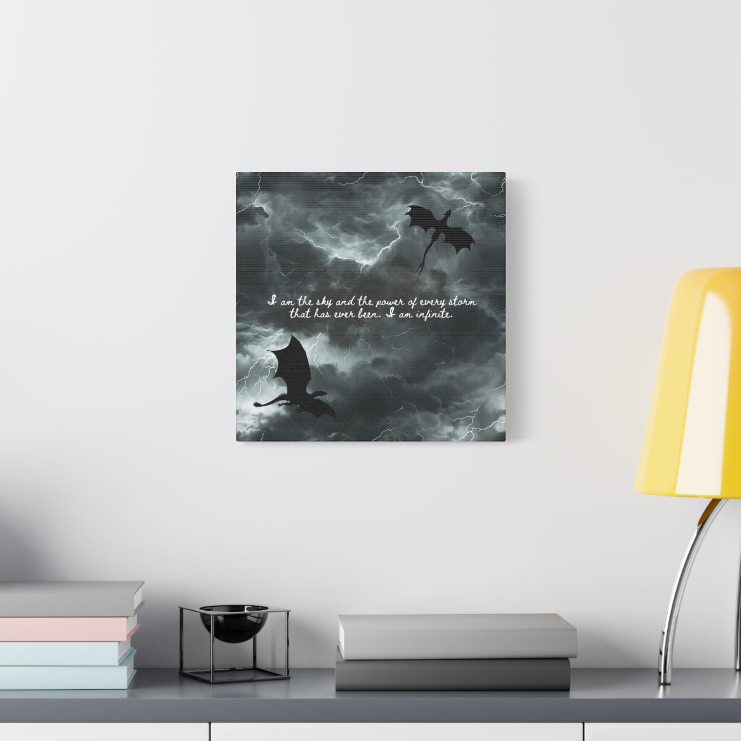 Fourth Wing Canvas Wall Art - Fantasy Bookish Decor
