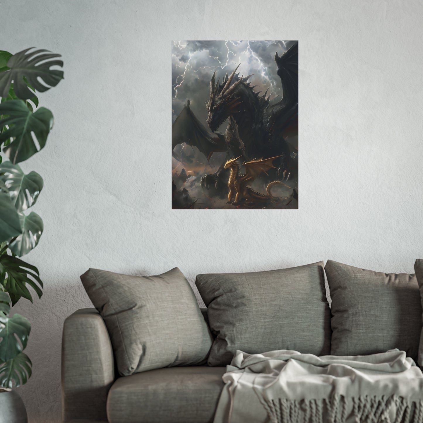 Tairn and Andarna - Fourth Wing Fan Art Print