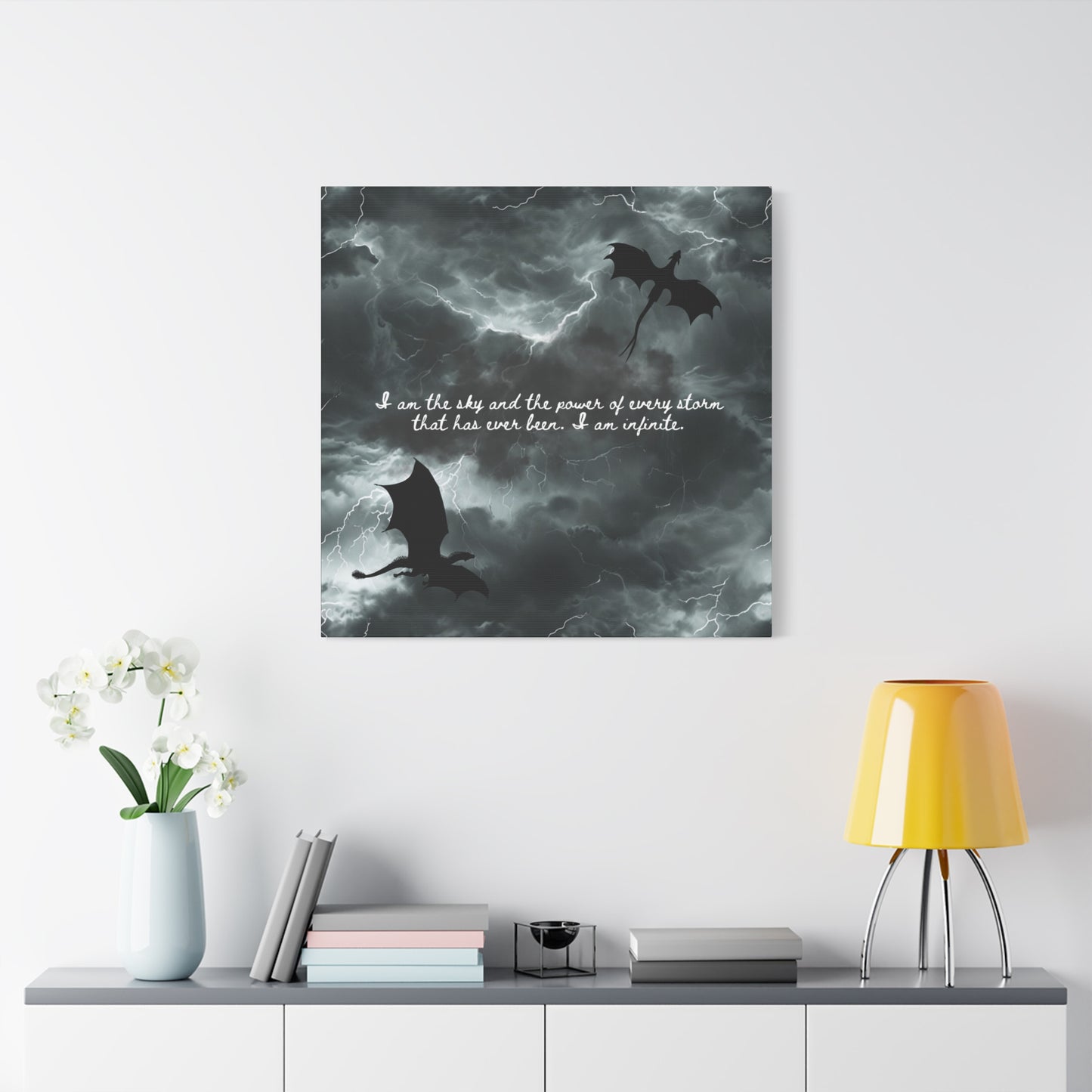 Fourth Wing Canvas Wall Art - Fantasy Bookish Decor