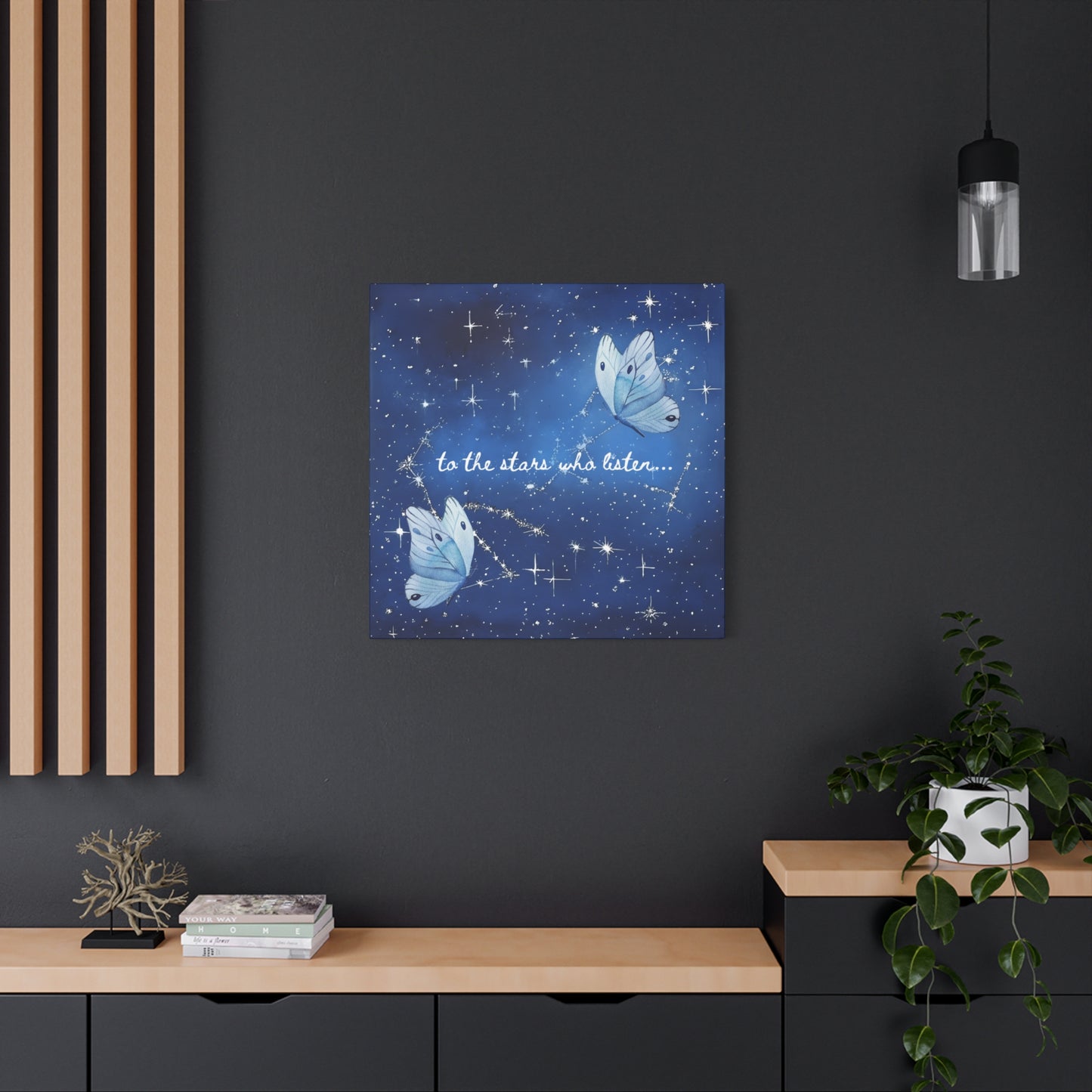 To the Stars Who Listen - Acotar Canvas Wall Art