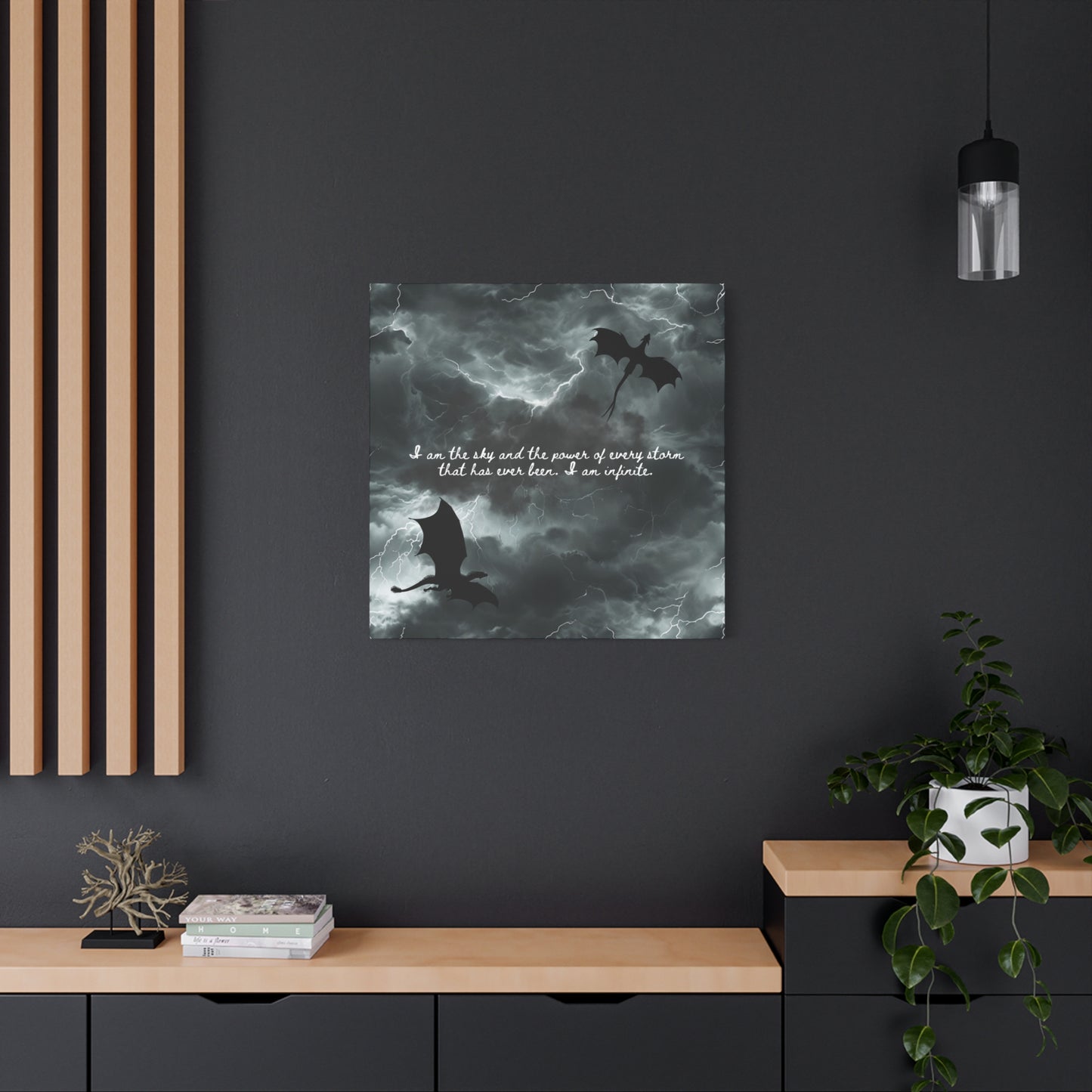 Fourth Wing Canvas Wall Art - Fantasy Bookish Decor