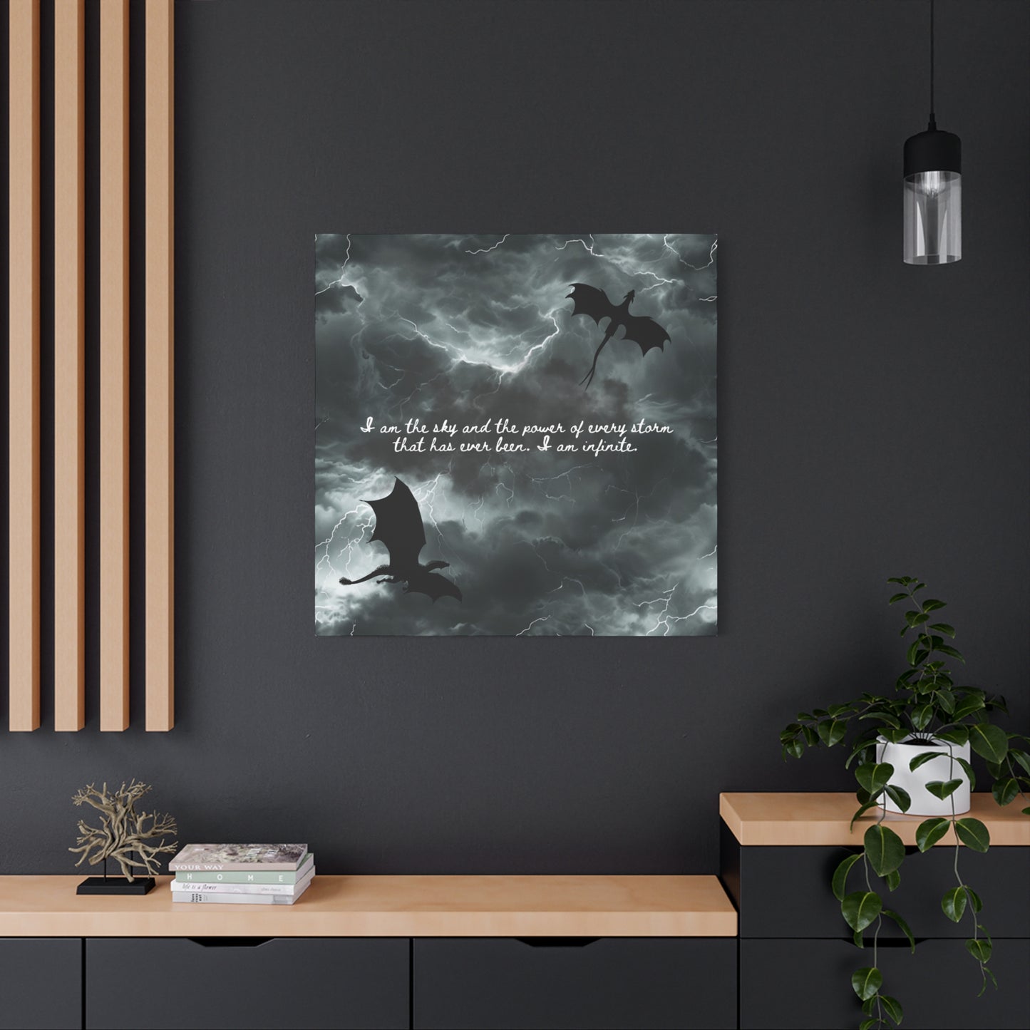 Fourth Wing Canvas Wall Art - Fantasy Bookish Decor