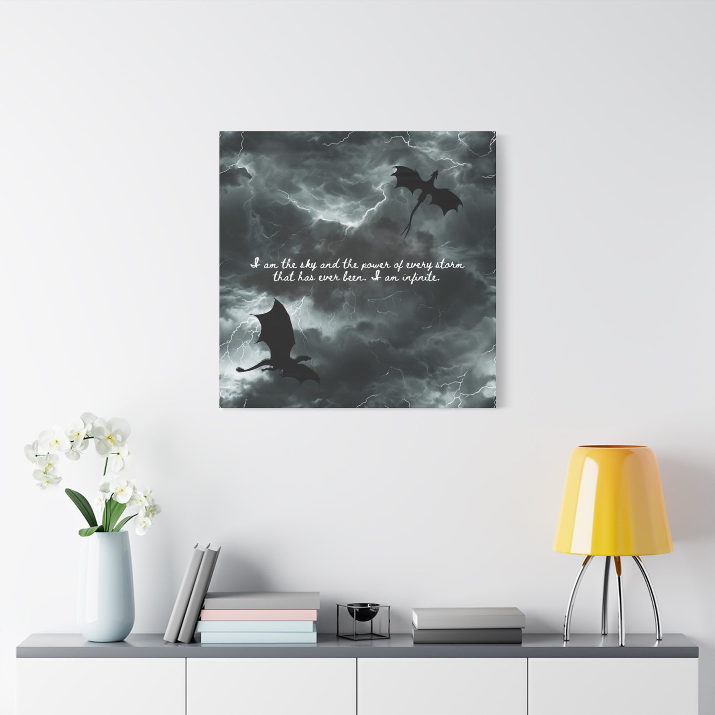 Fourth Wing Canvas Wall Art - Fantasy Bookish Decor