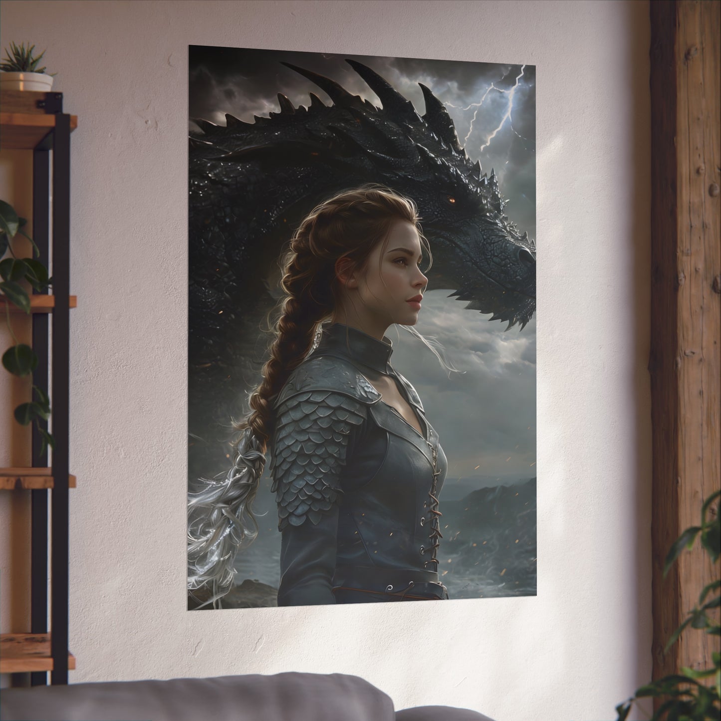 Fourth Wing Art Poster - Violet and Tairn