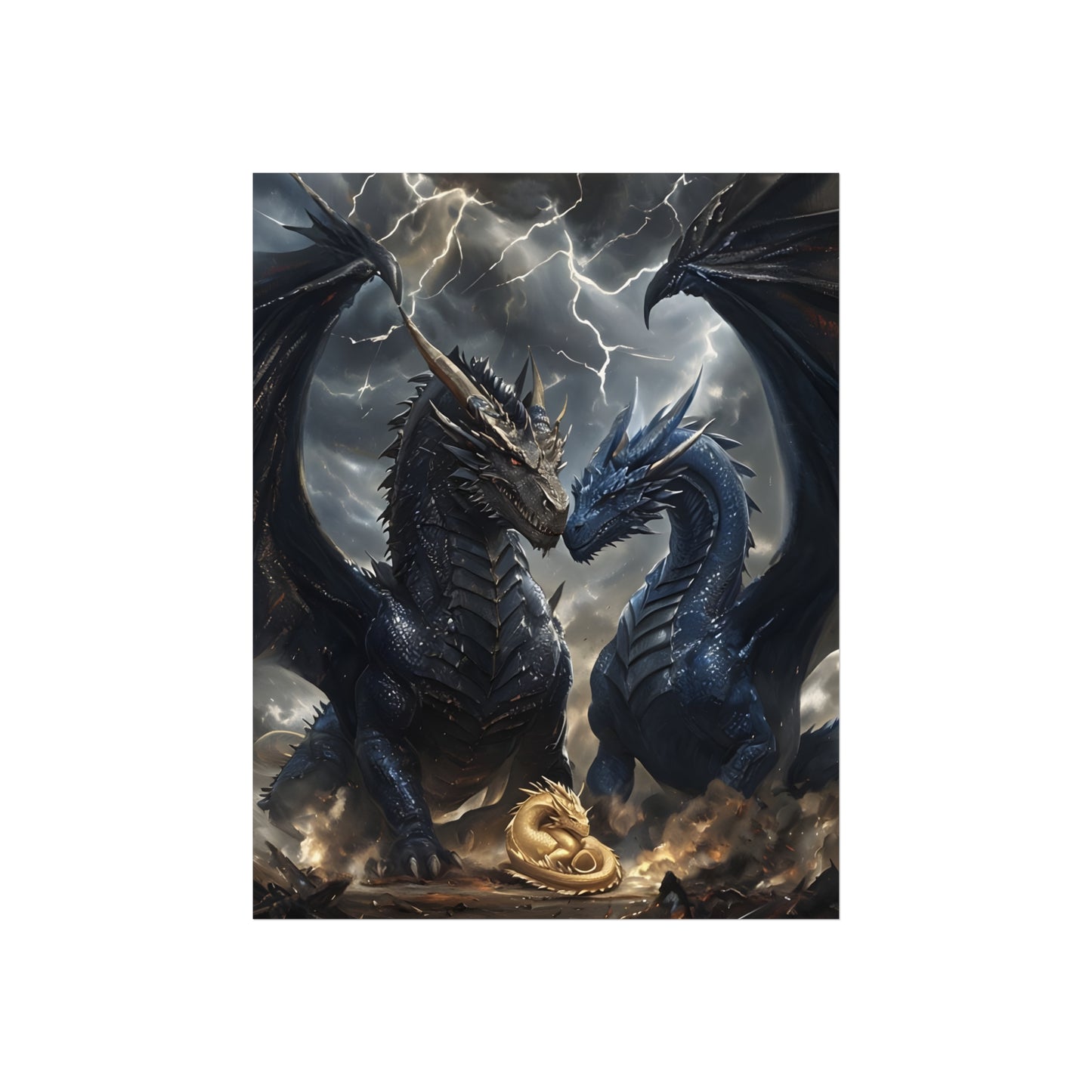 Fourth Wing Dragons - Tairn, Sgayel and Andarna Fan Art