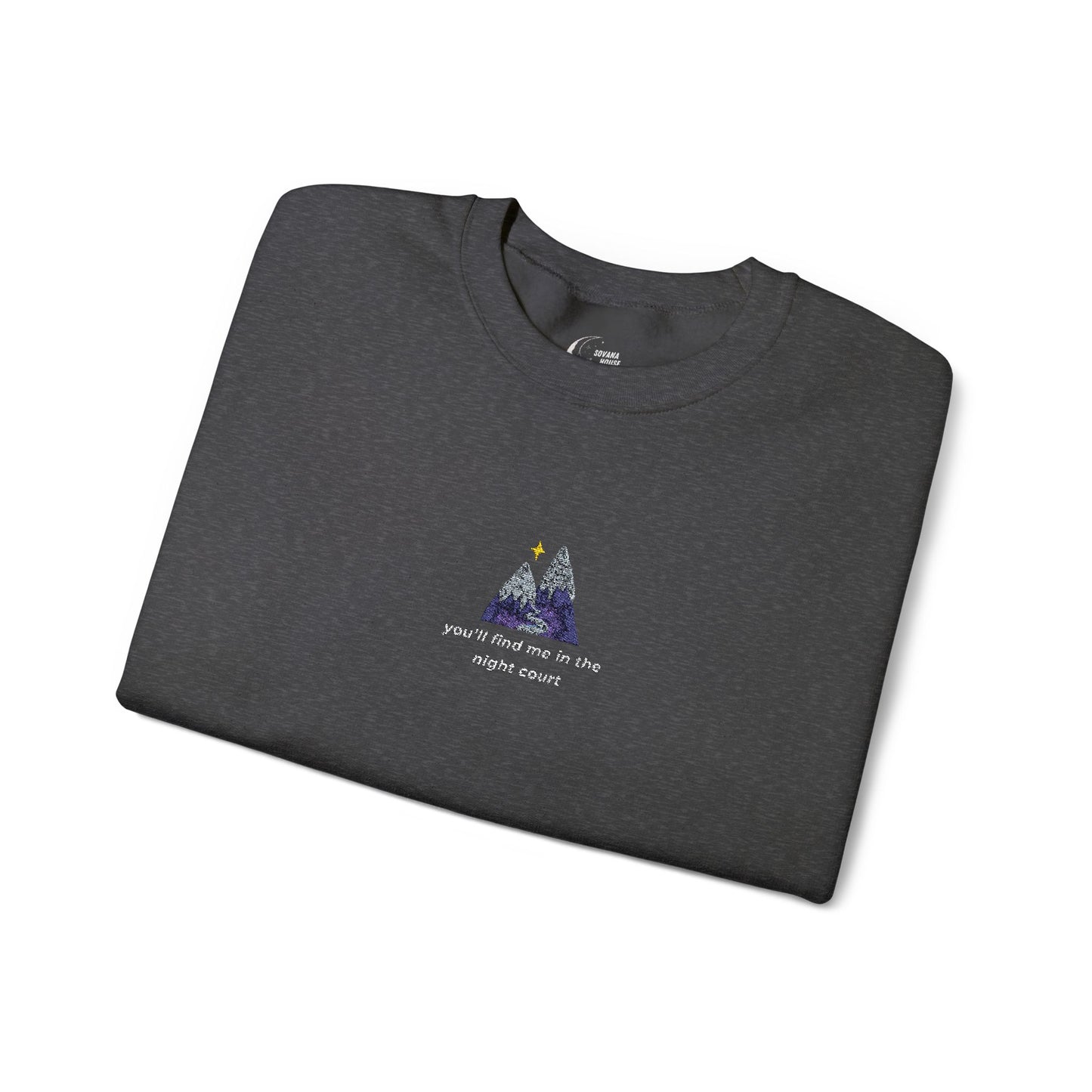 Embroidered Night Court Sweatshirt - ACOTAR-Inspired Bookish Clothing