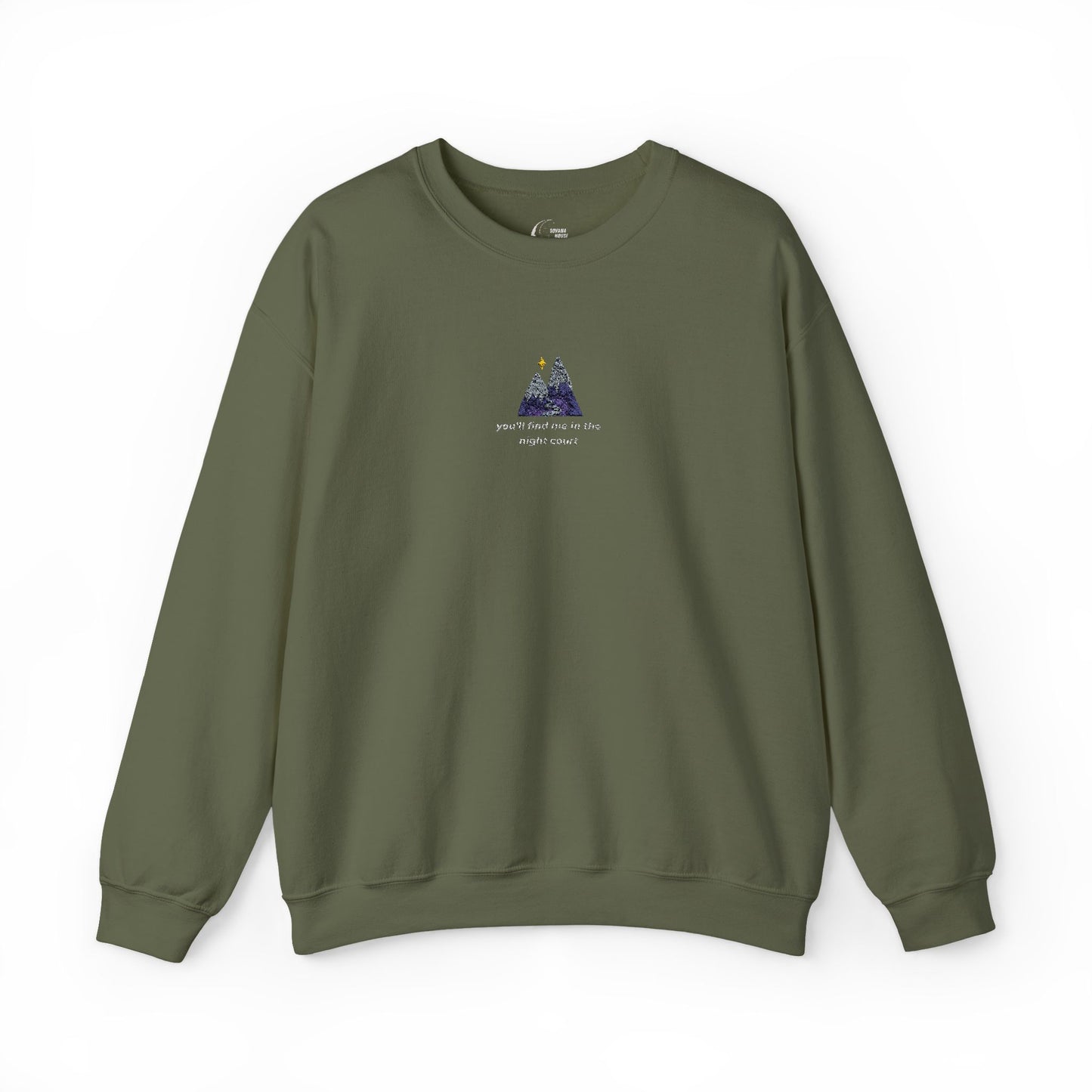 Embroidered Night Court Sweatshirt - ACOTAR-Inspired Bookish Clothing