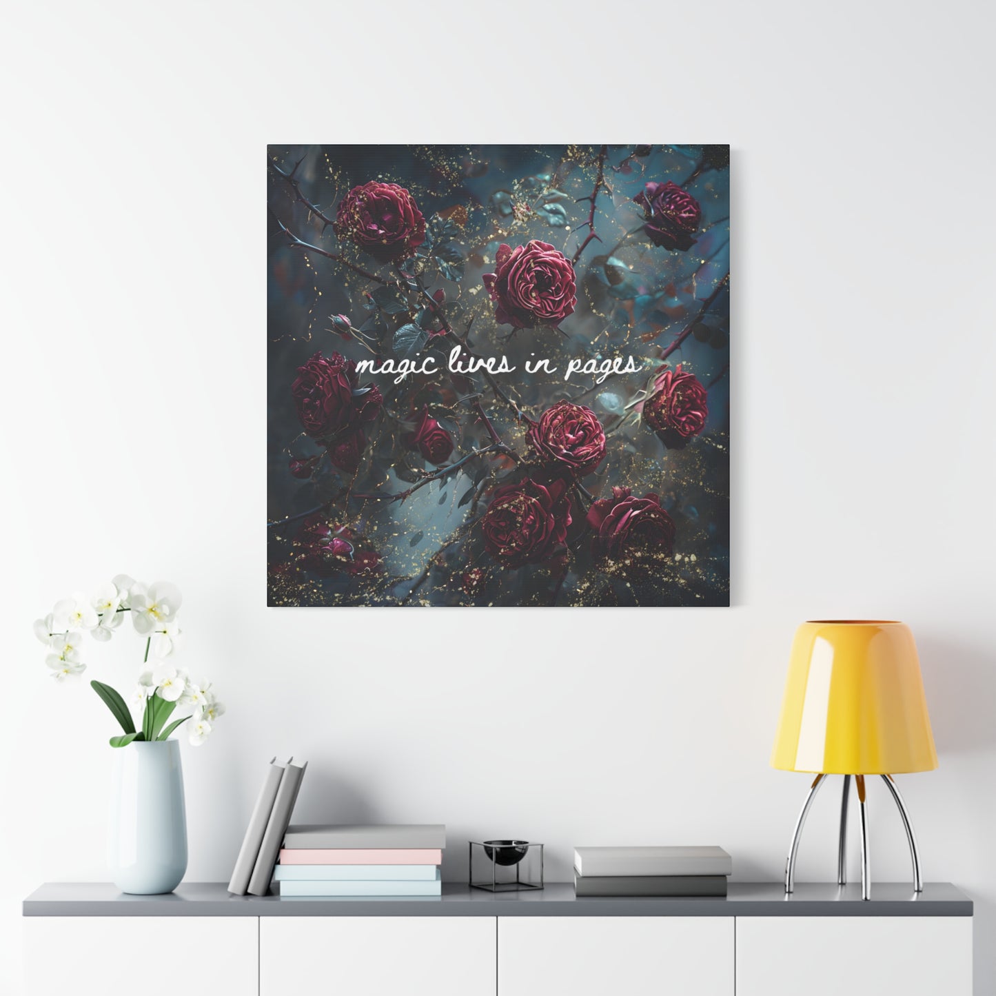 Magic Lives in Pages - Acotar Canvas Wall Art