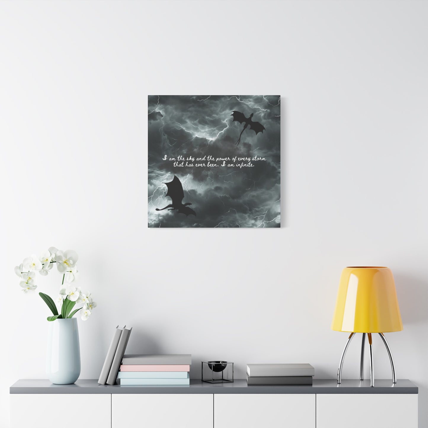 Fourth Wing Canvas Wall Art - Fantasy Bookish Decor