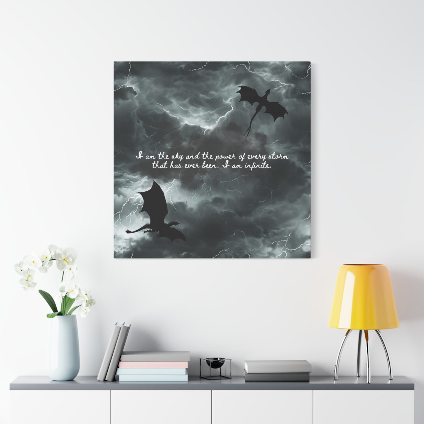 Fourth Wing Canvas Wall Art - Fantasy Bookish Decor