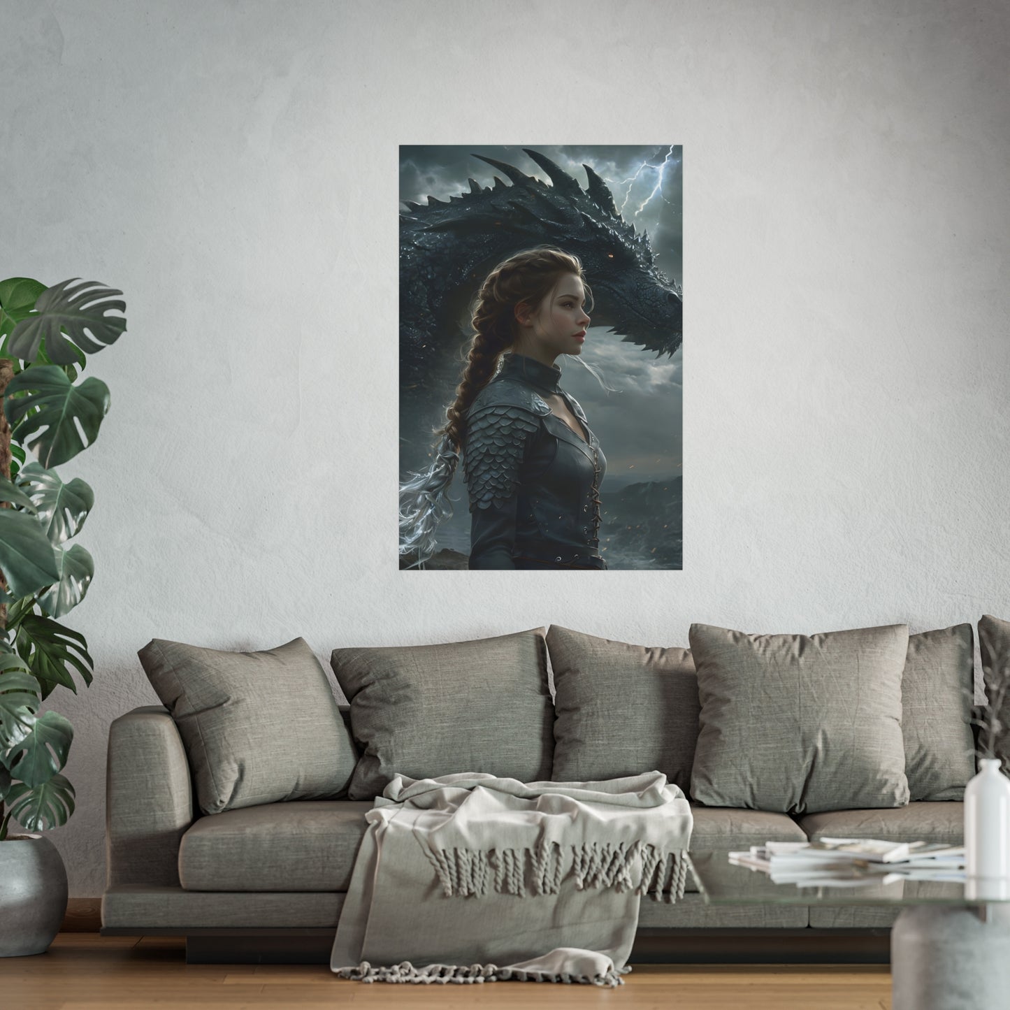 Fourth Wing Art Poster - Violet and Tairn