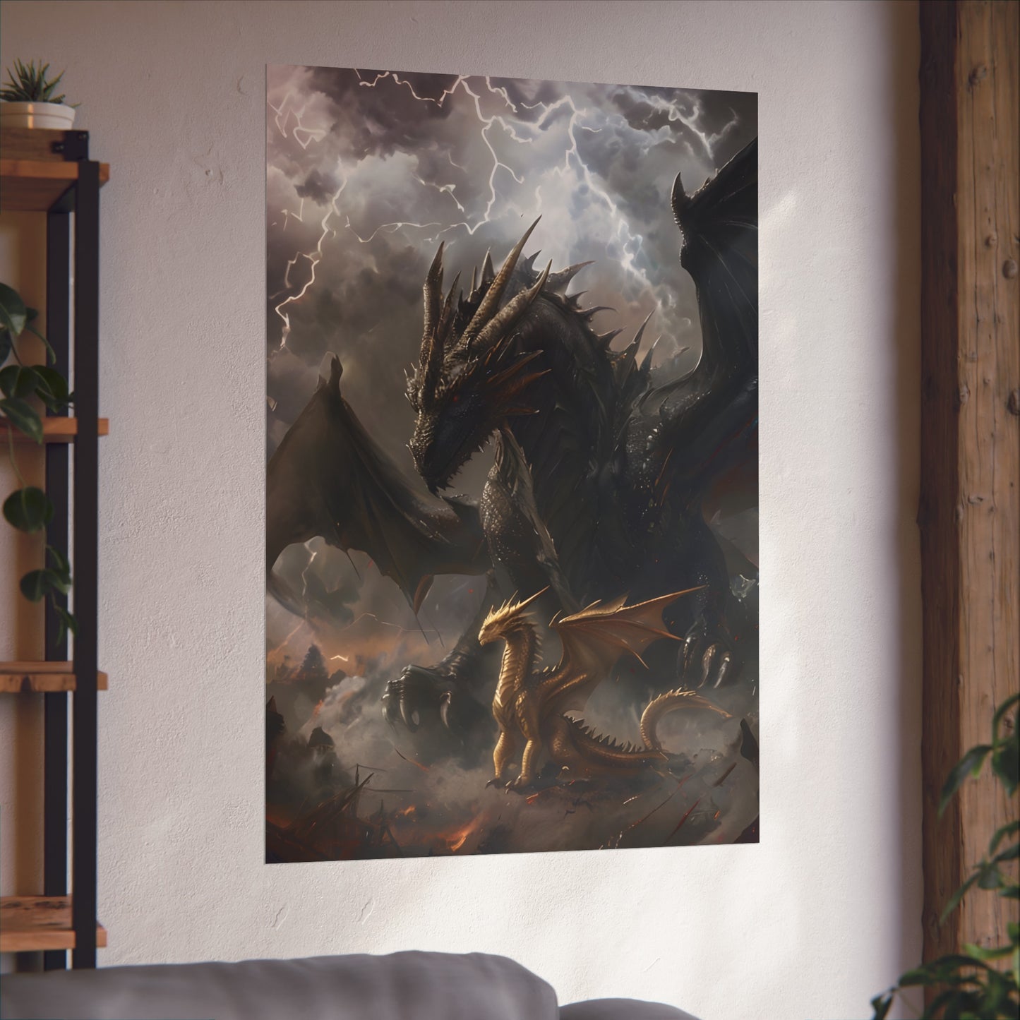 Tairn and Andarna - Fourth Wing Fan Art Print