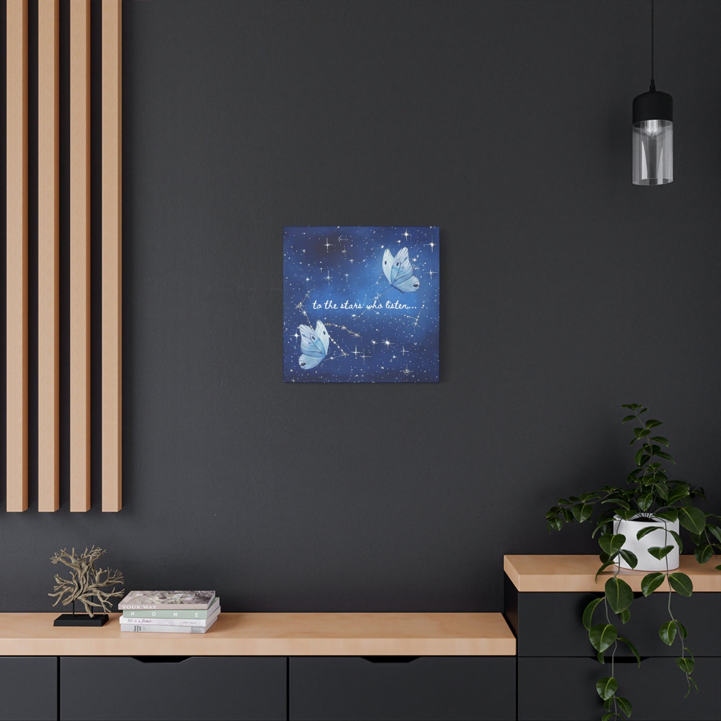 To the Stars Who Listen - Acotar Canvas Wall Art