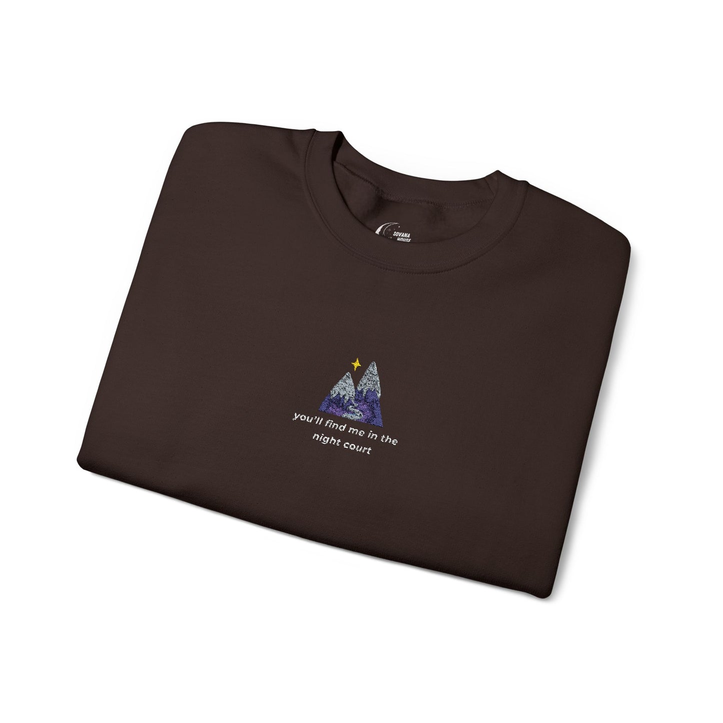 Embroidered Night Court Sweatshirt - ACOTAR-Inspired Bookish Clothing