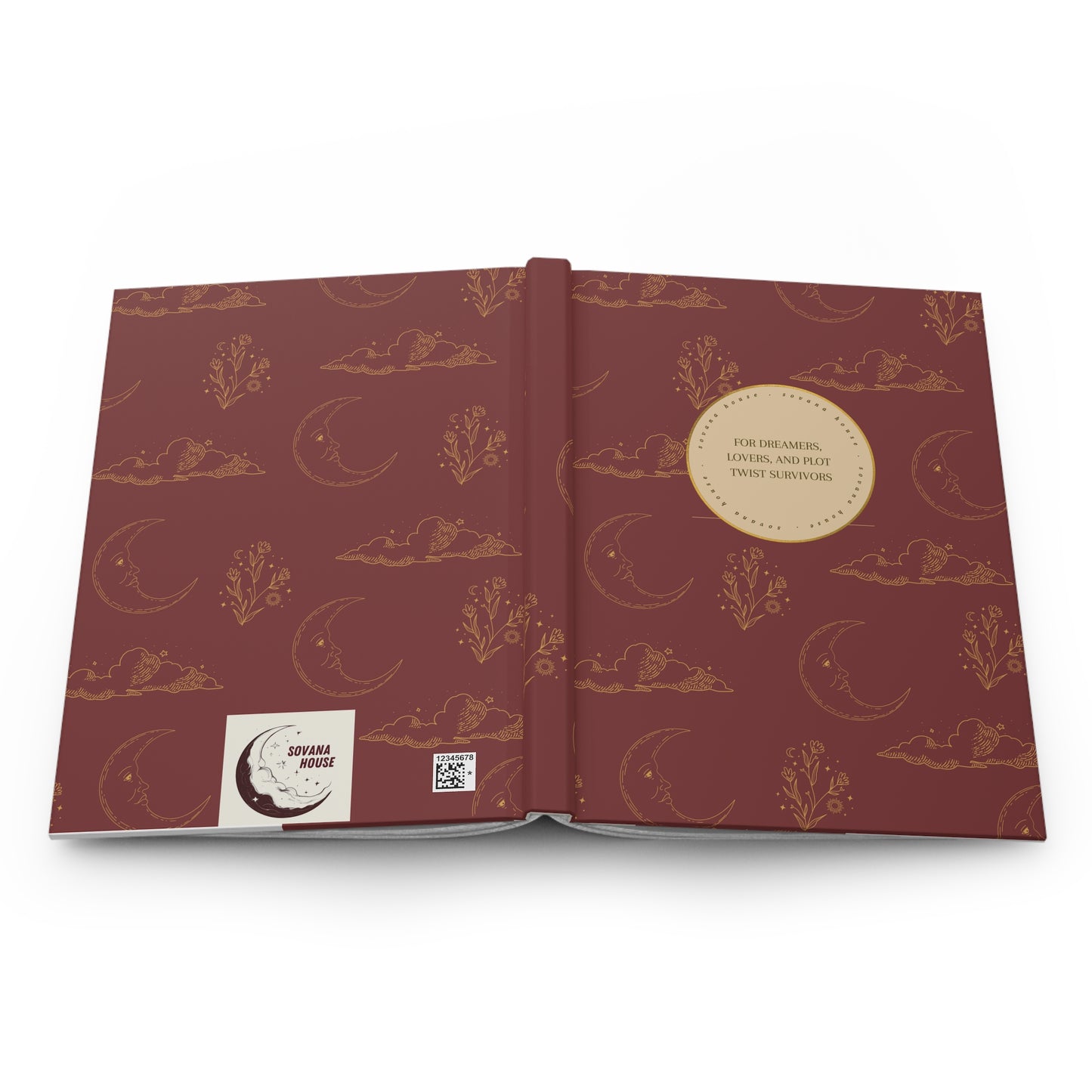 Rosewood Red Celestial A5 Hardcover Notebook