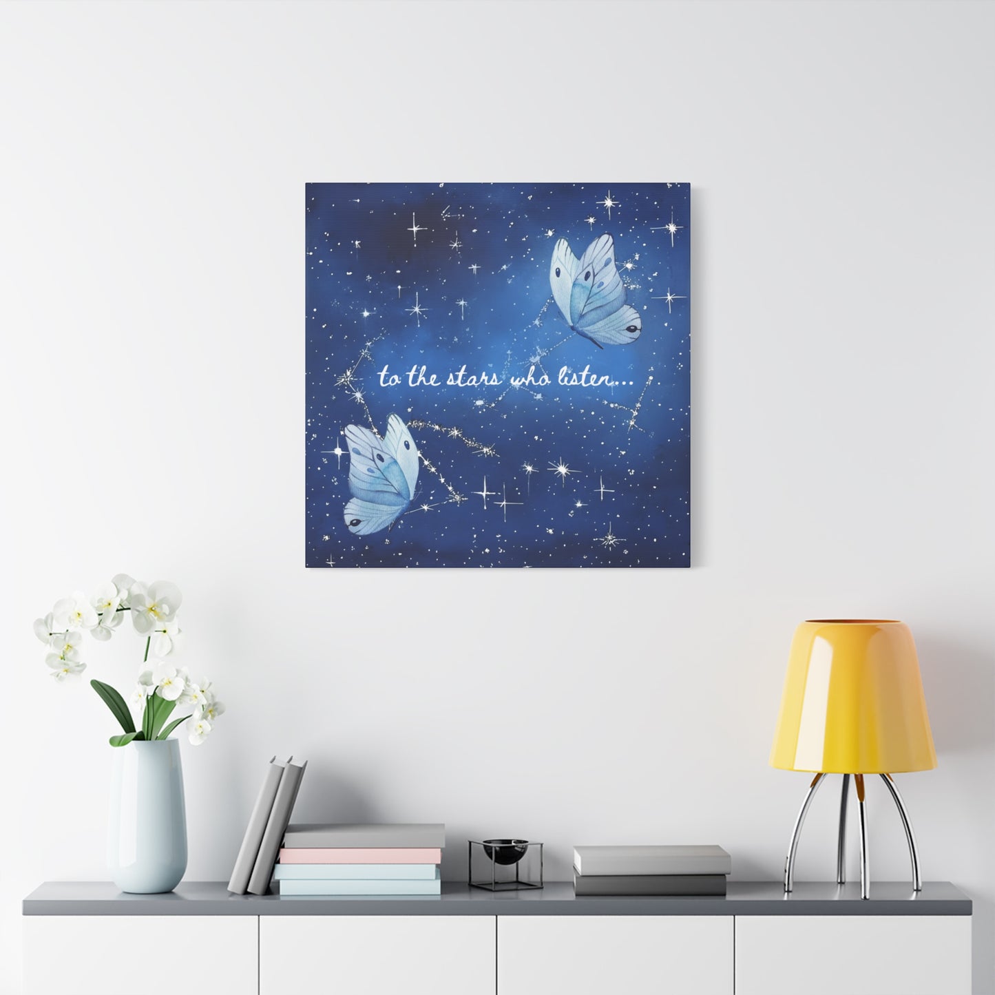 To the Stars Who Listen - Acotar Canvas Wall Art