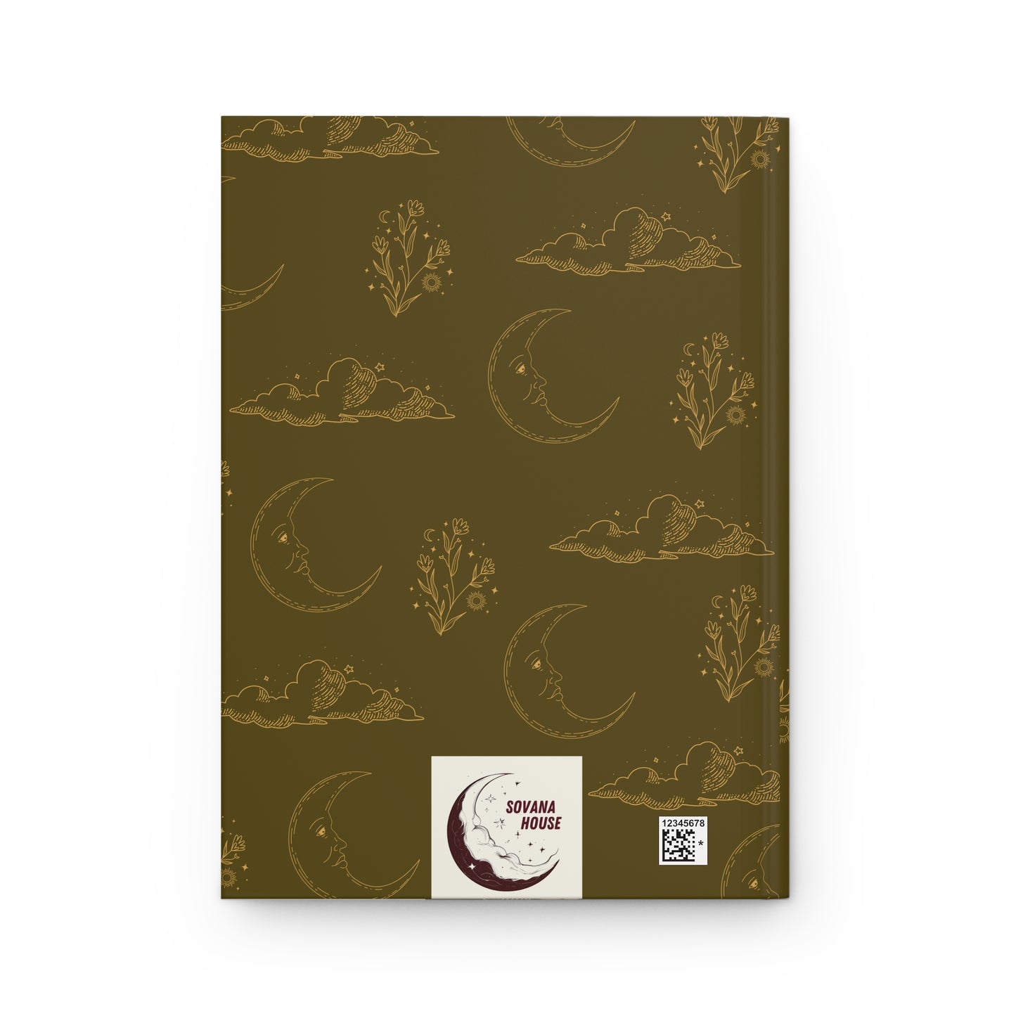 Olive Green Celestial A5 Hardcover Notebook - “Thoughts arranged like constellations”