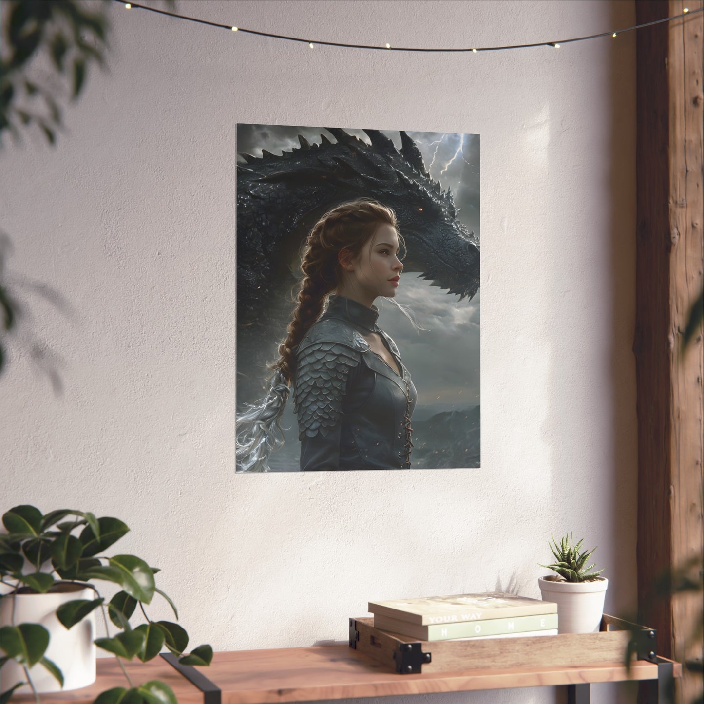 Fourth Wing Art Poster - Violet and Tairn