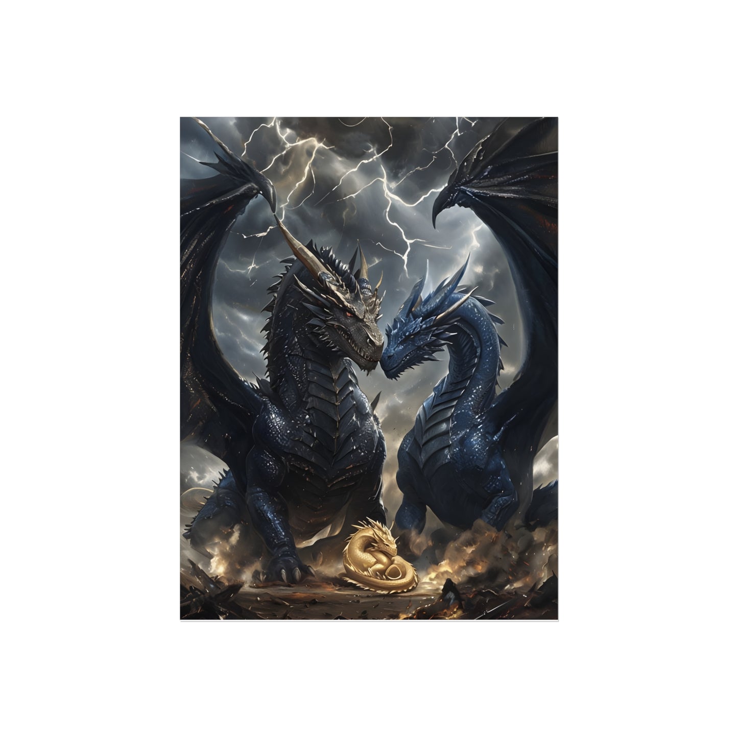 Fourth Wing Dragons - Tairn, Sgayel and Andarna Fan Art