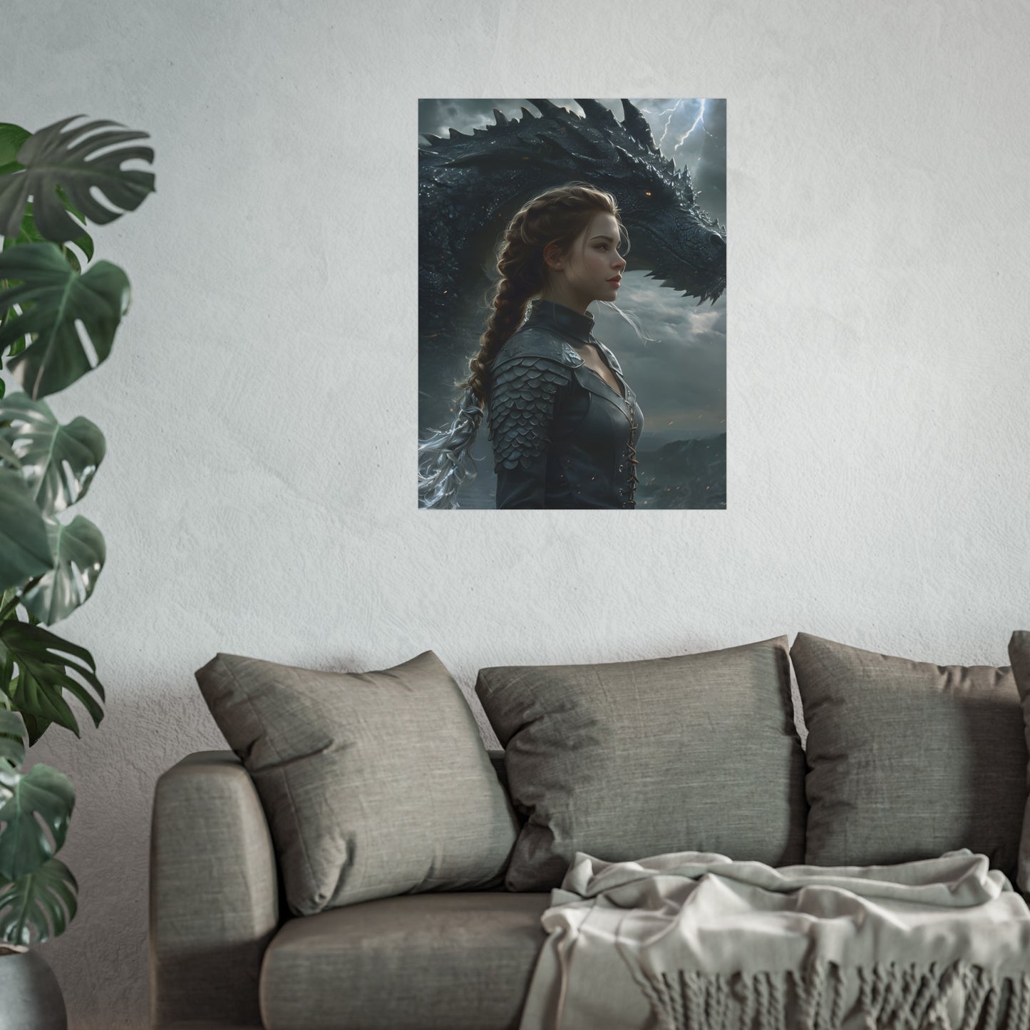 Fourth Wing Art Poster - Violet and Tairn