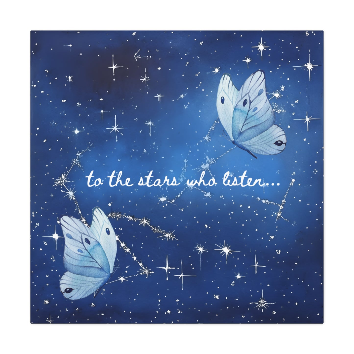 To the Stars Who Listen - Acotar Canvas Wall Art