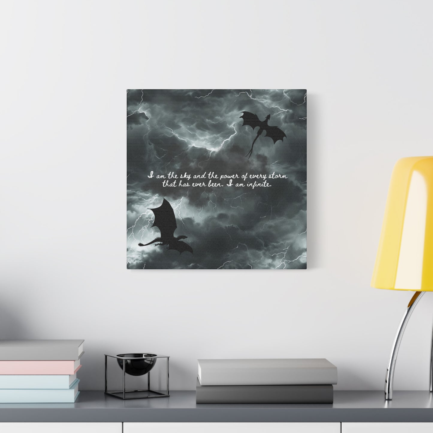 Fourth Wing Canvas Wall Art - Fantasy Bookish Decor