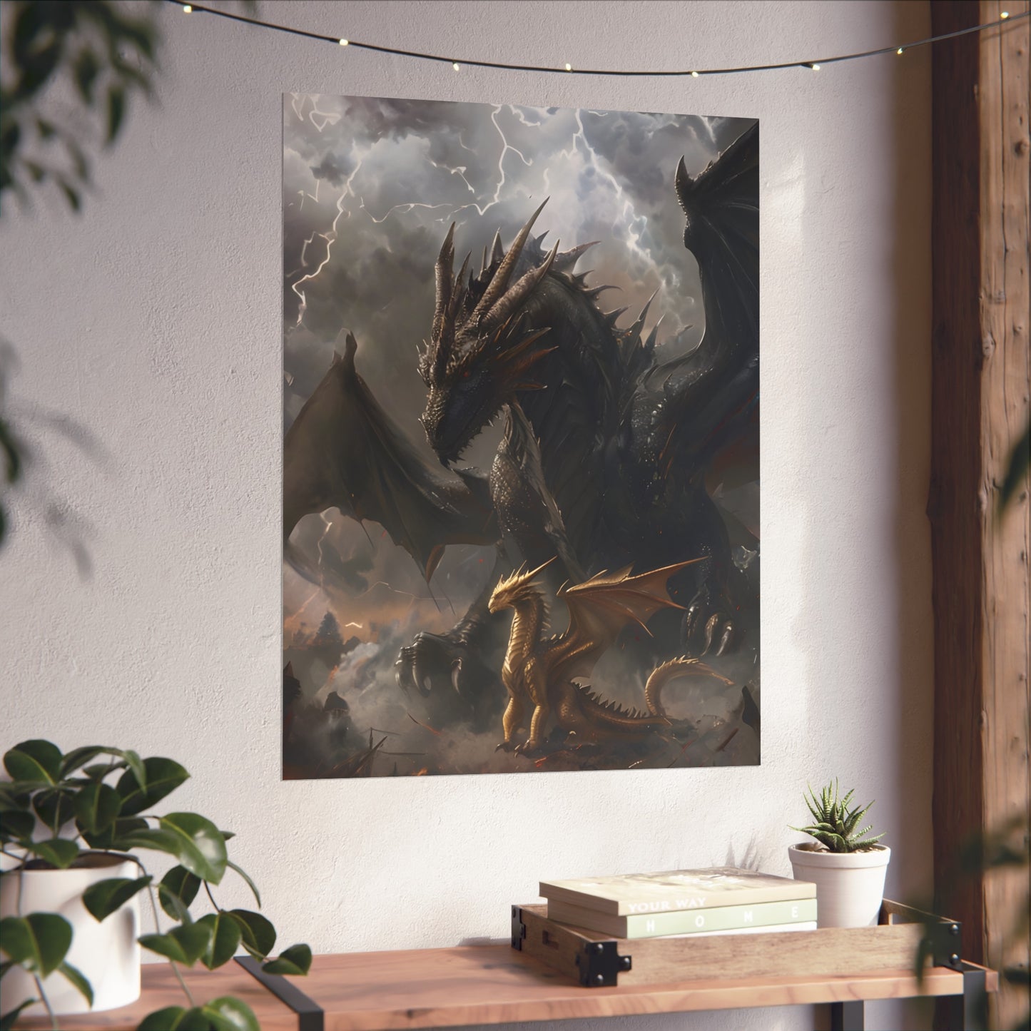 Tairn and Andarna - Fourth Wing Fan Art Print