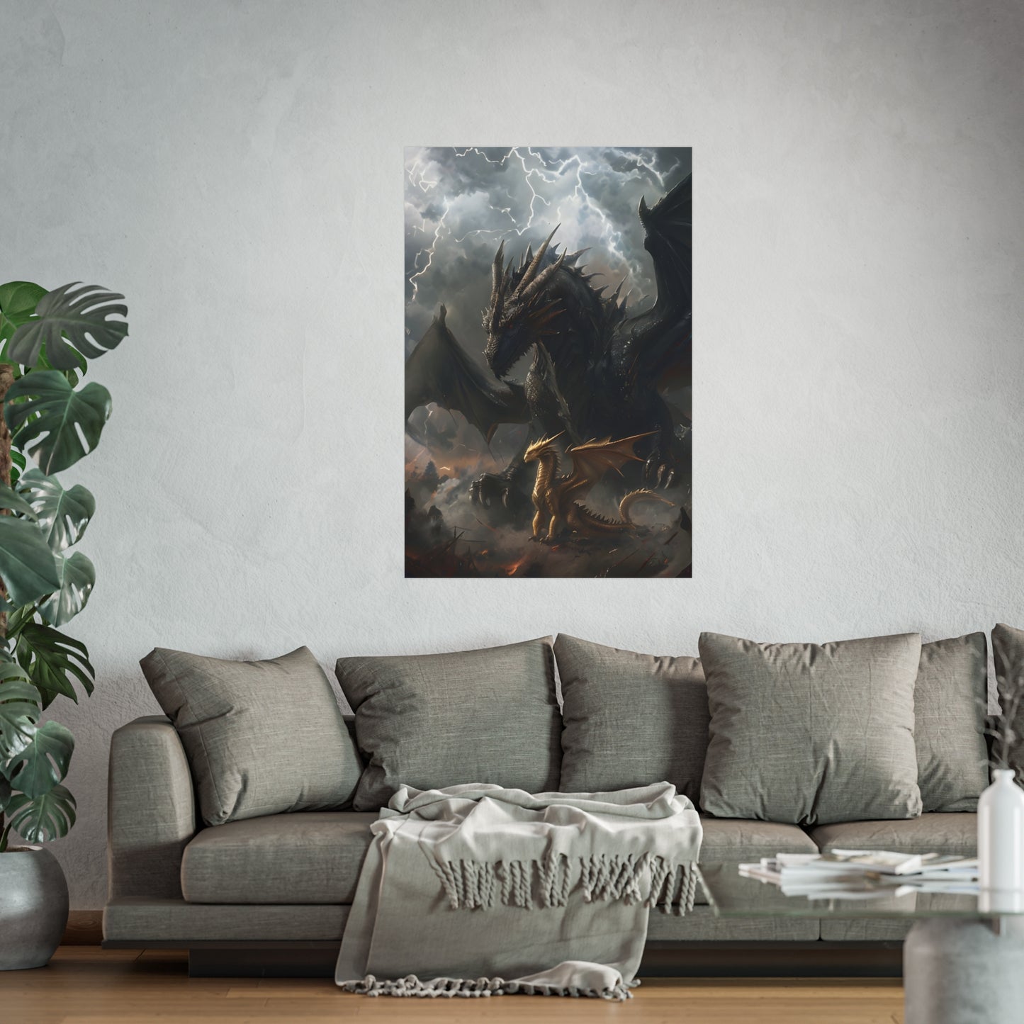 Tairn and Andarna - Fourth Wing Fan Art Print