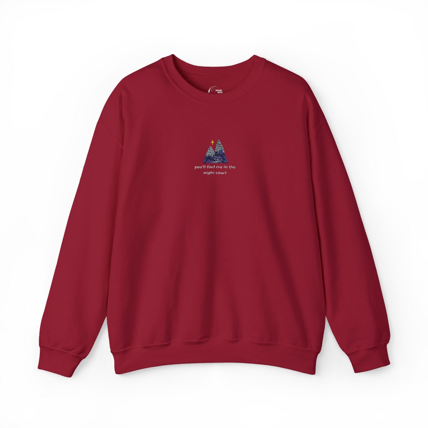 Embroidered Night Court Sweatshirt - ACOTAR-Inspired Bookish Clothing