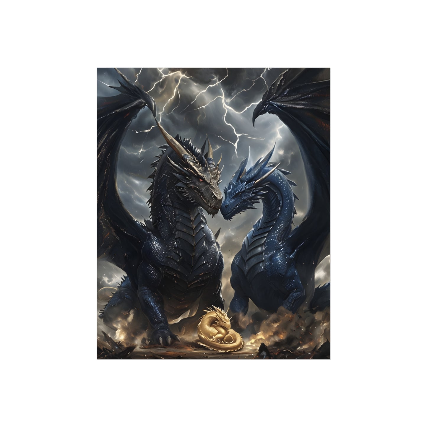 Fourth Wing Dragons - Tairn, Sgayel and Andarna Fan Art