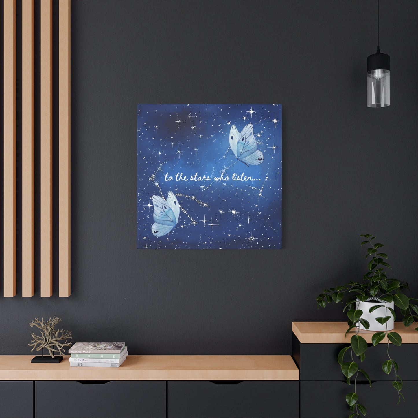 To the Stars Who Listen - Acotar Canvas Wall Art