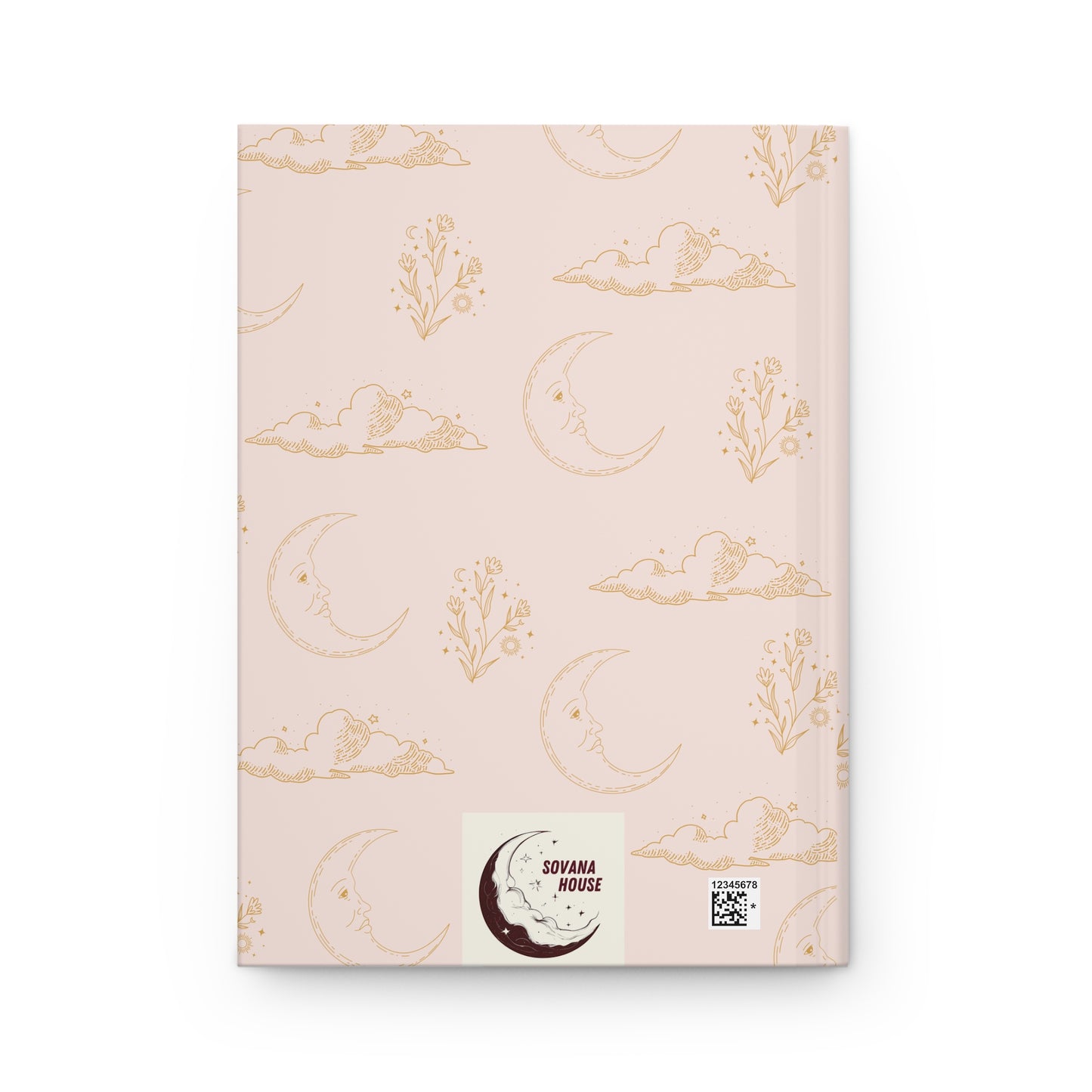 Blush Pink Celestial A5 Hardcover Notebook - “I have lived a thousand lives because I read.”