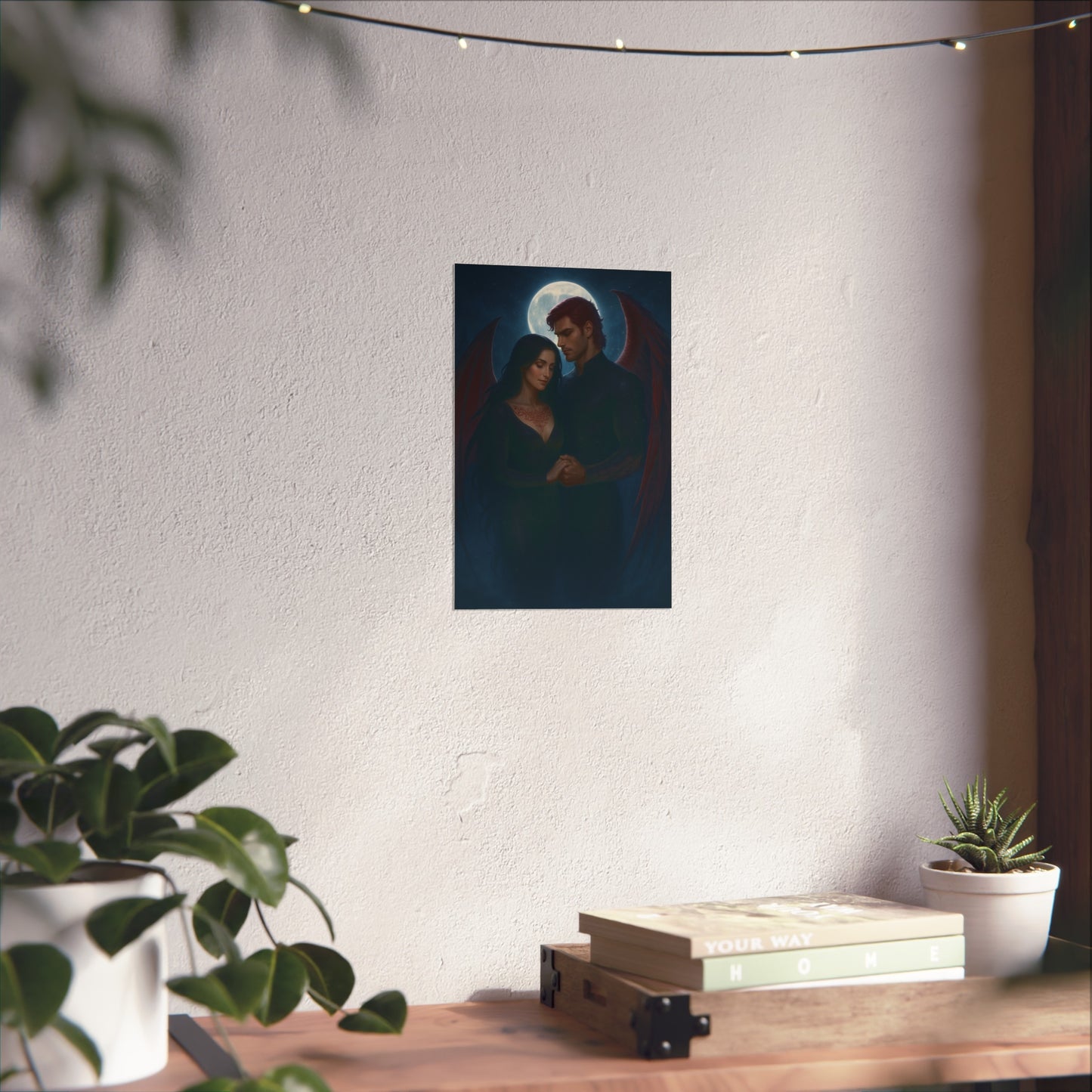 Oraya & Raihn Vampire Wings Art Print – Crowns of Nyaxia Fan Art Poster