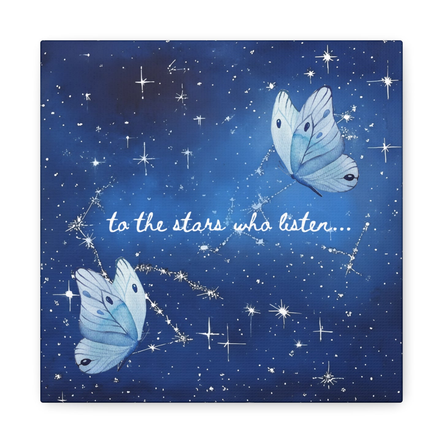 To the Stars Who Listen - Acotar Canvas Wall Art