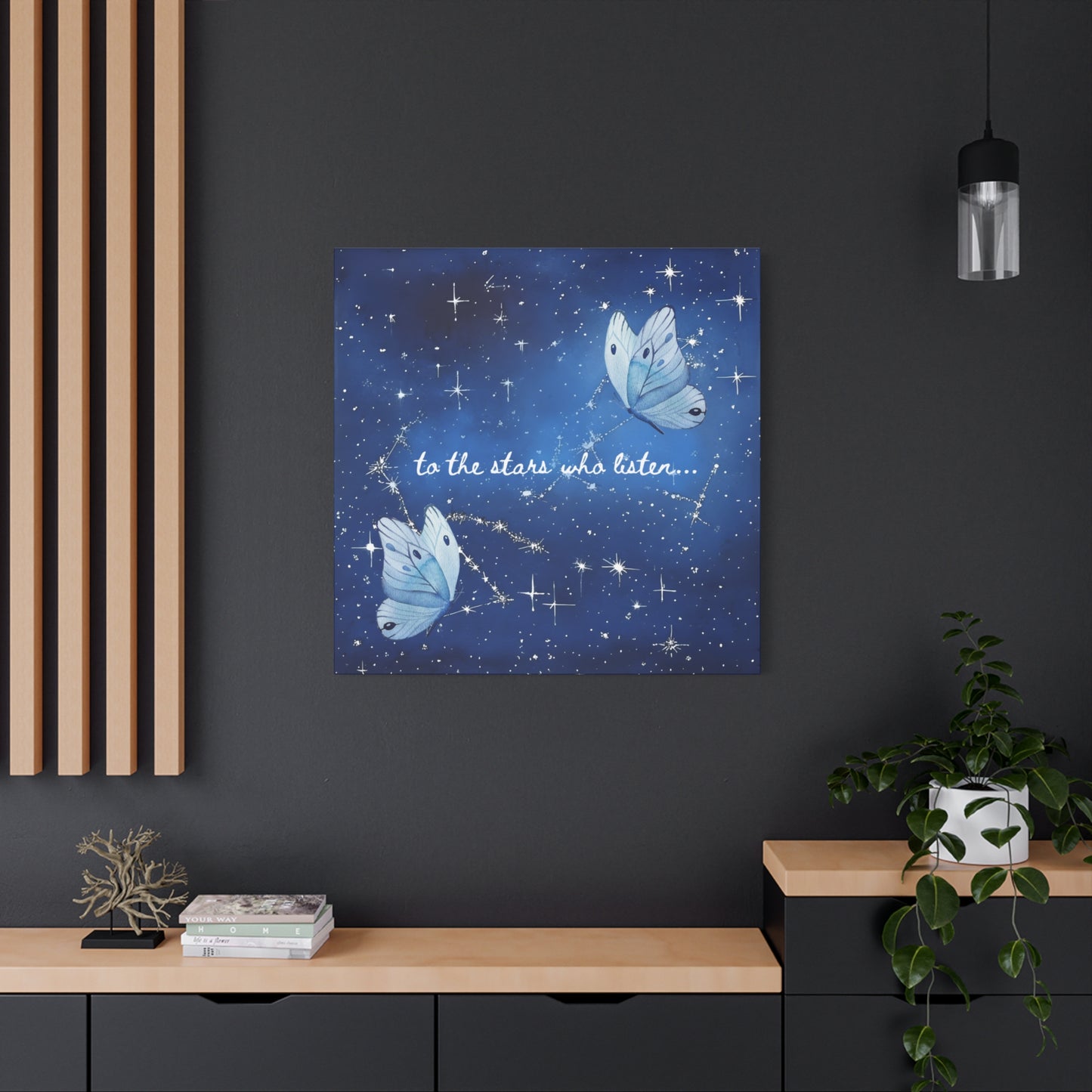 To the Stars Who Listen - Acotar Canvas Wall Art