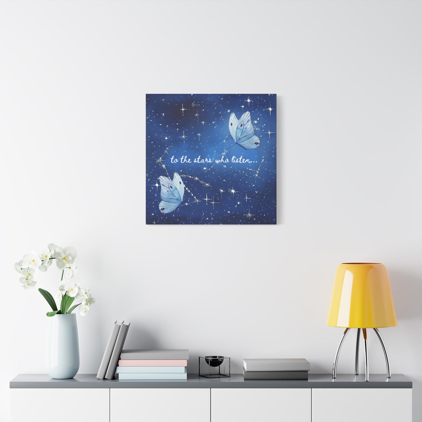To the Stars Who Listen - Acotar Canvas Wall Art
