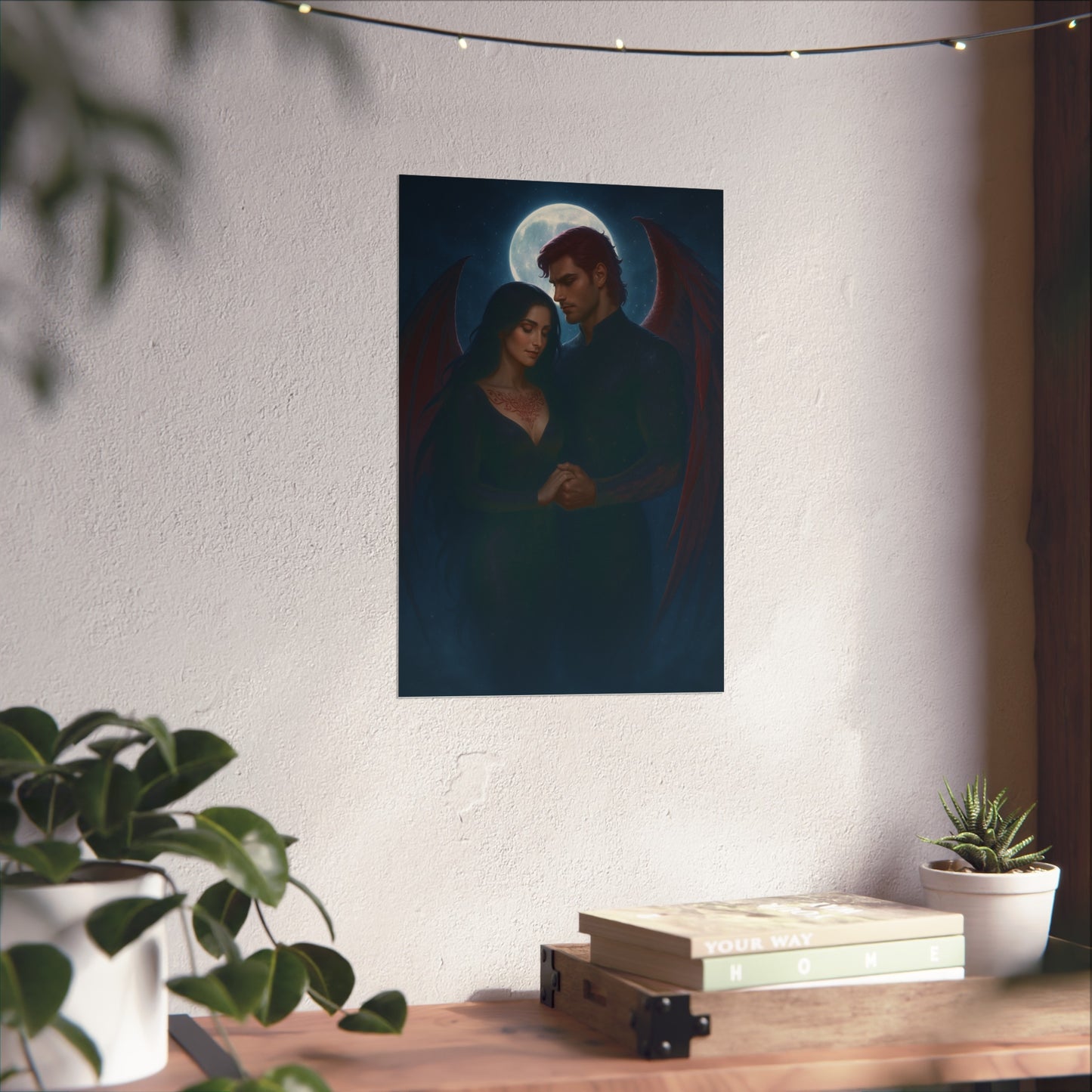 Oraya & Raihn Vampire Wings Art Print – Crowns of Nyaxia Fan Art Poster