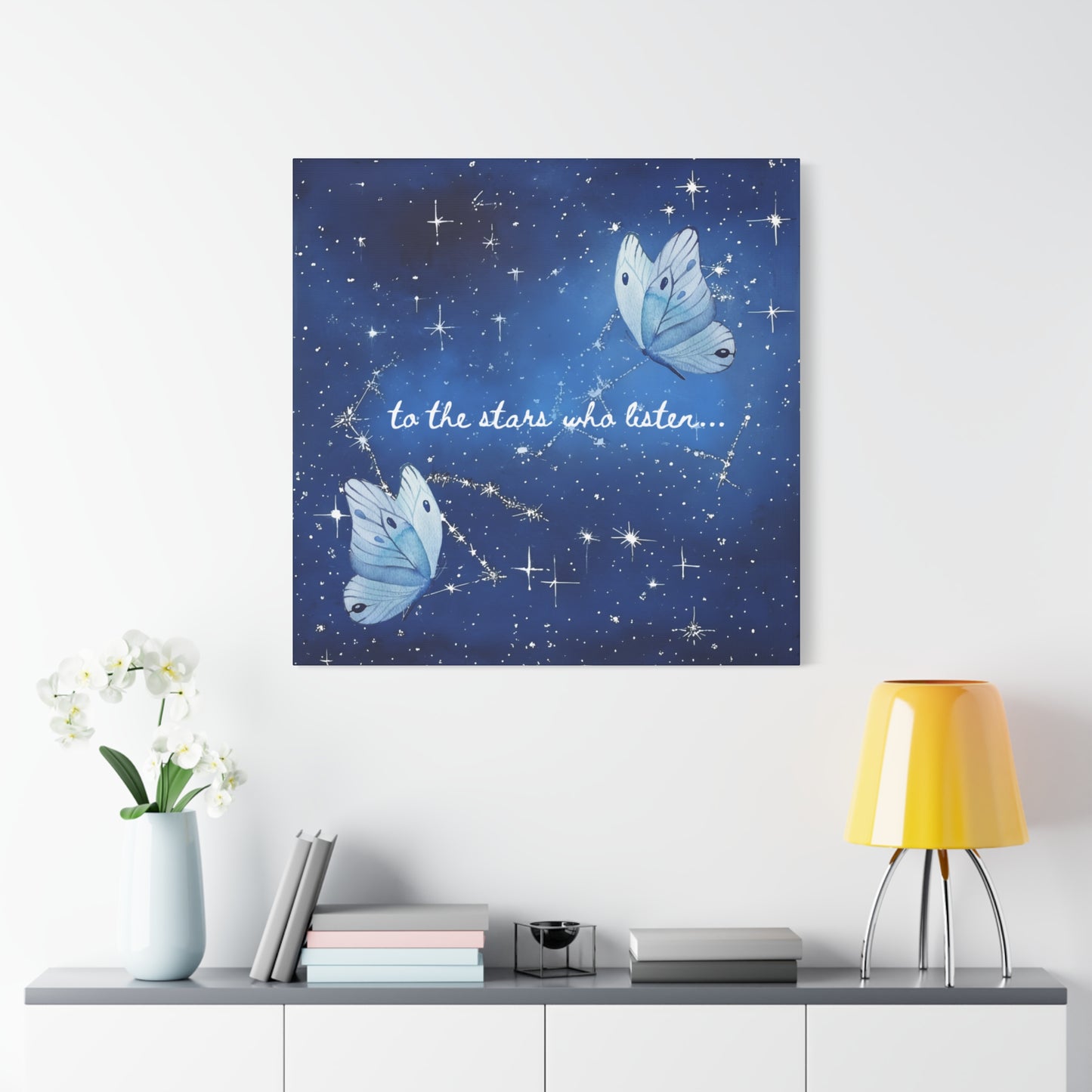 To the Stars Who Listen - Acotar Canvas Wall Art