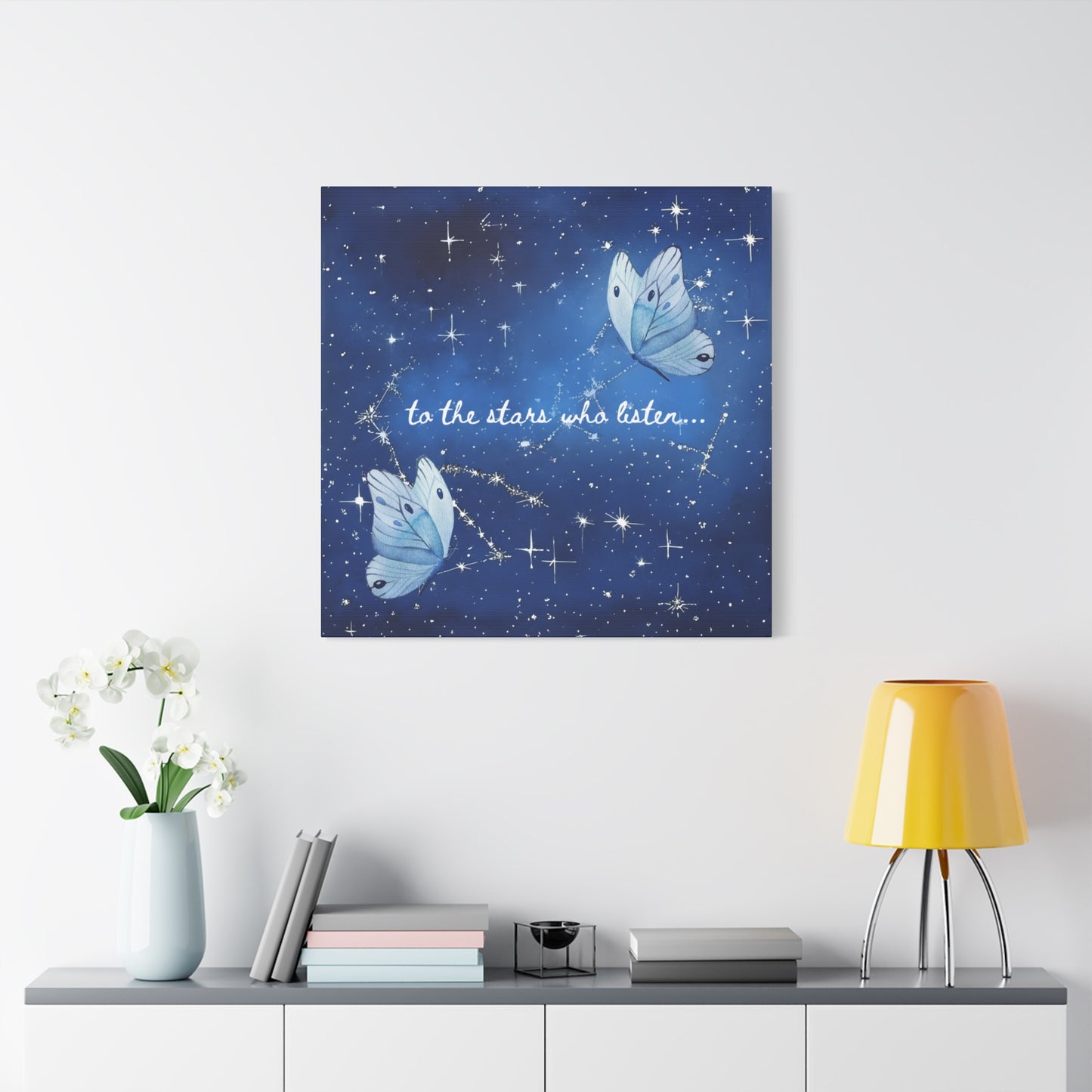 To the Stars Who Listen - Acotar Canvas Wall Art