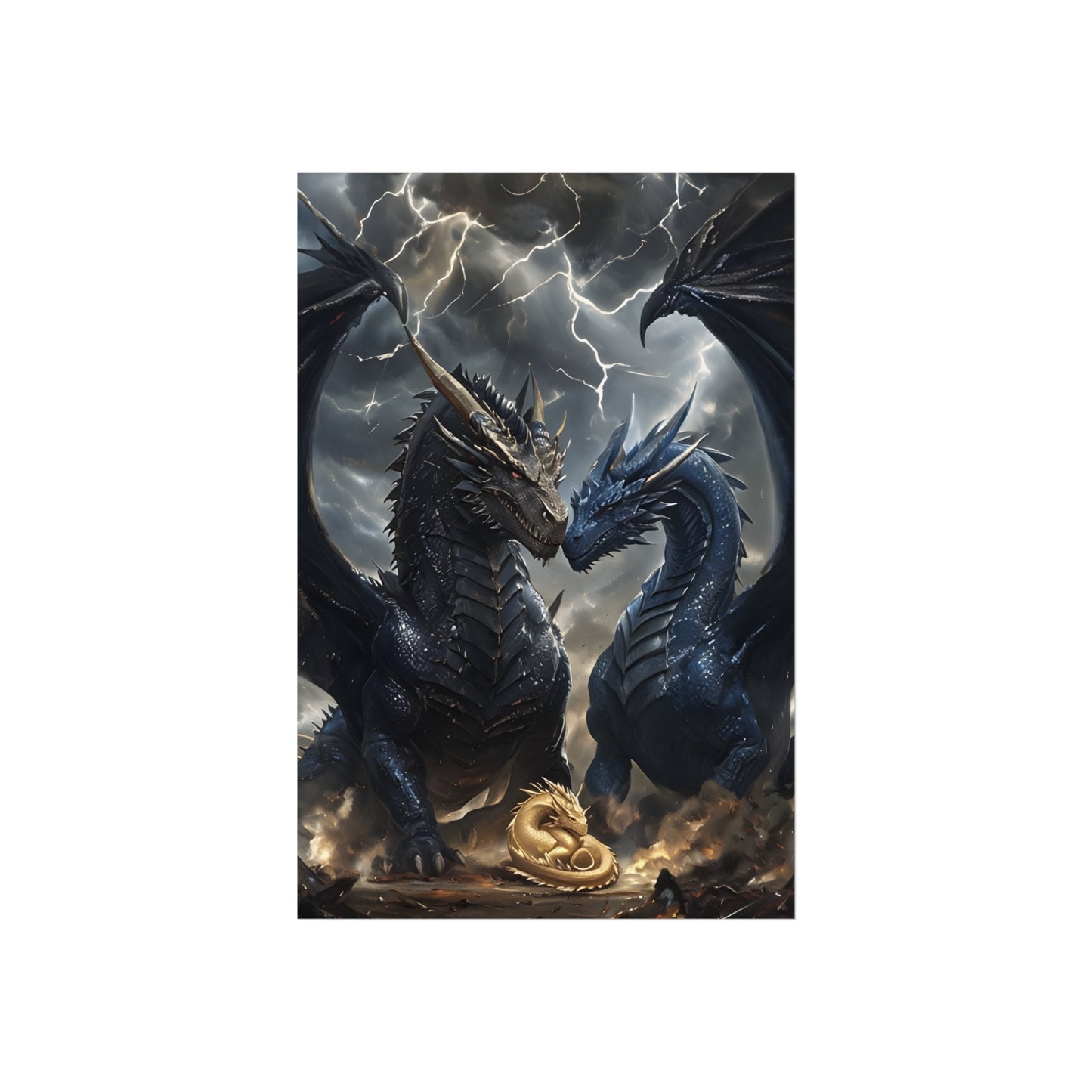Fourth Wing Dragons - Tairn, Sgayel and Andarna Fan Art