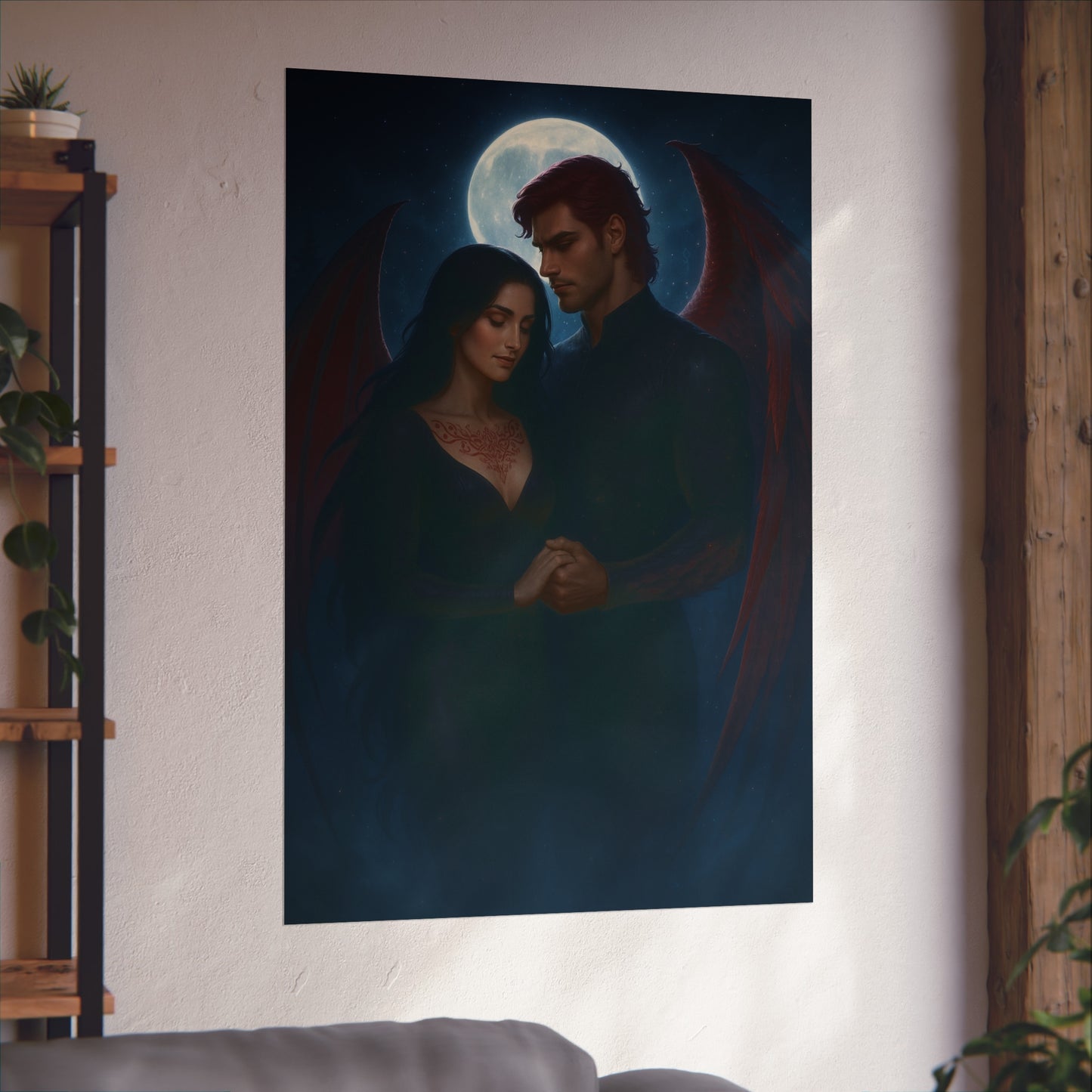 Oraya & Raihn Vampire Wings Art Print – Crowns of Nyaxia Fan Art Poster