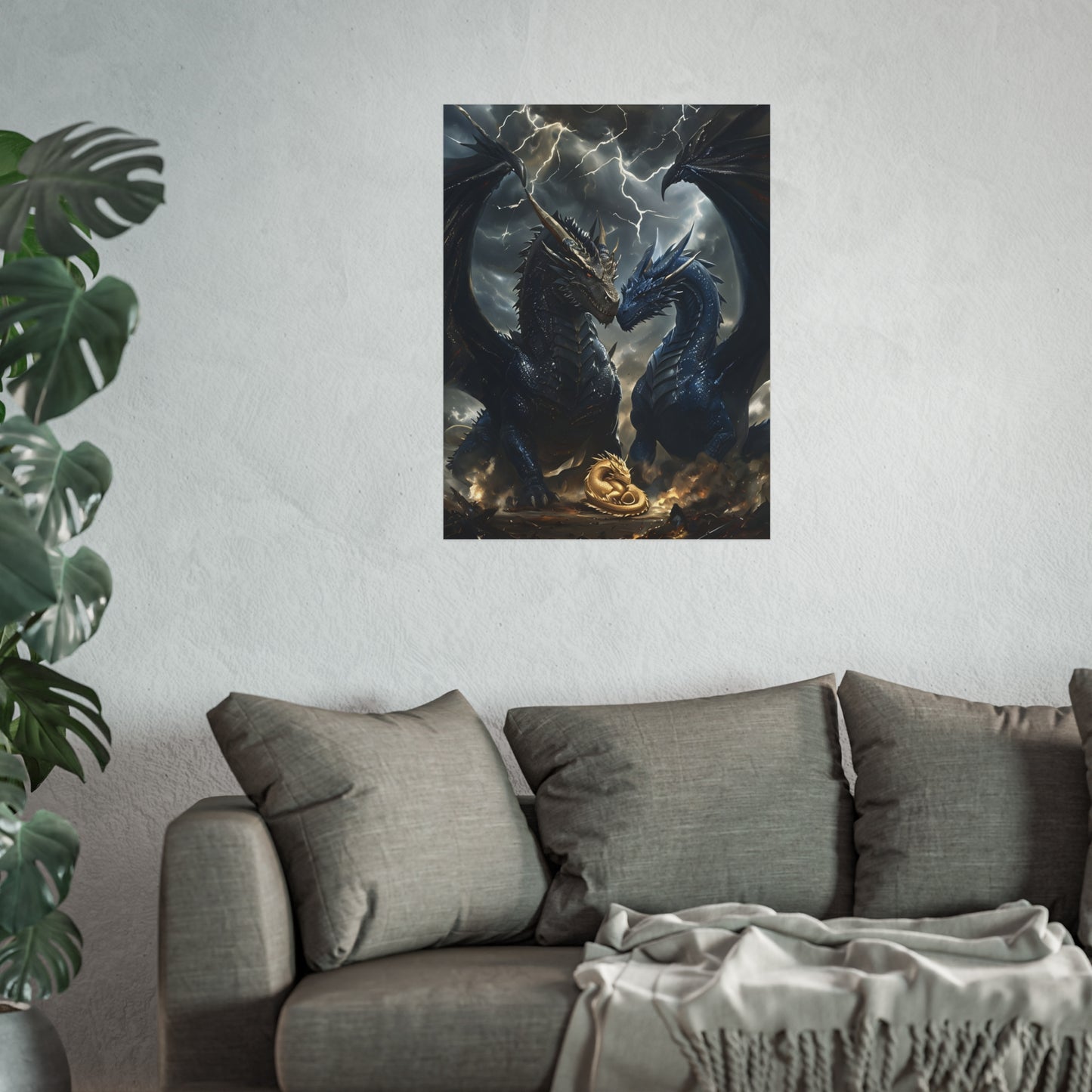 Fourth Wing Dragons - Tairn, Sgayel and Andarna Fan Art